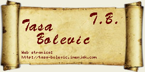 Tasa Bolević vizit kartica
